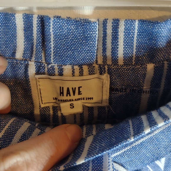 🌹2 for $25 HAVE STRIPED BELTED PAPERBAG WAIST SHORTS - Picture 7 of 12